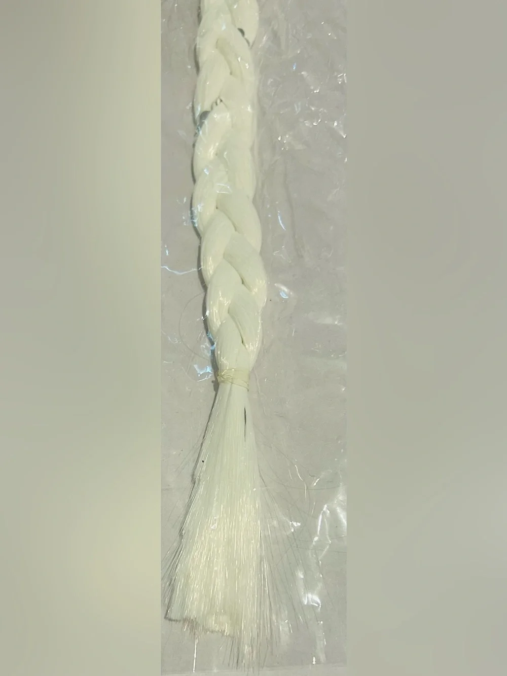 New Disney Frozen 11 Salon Bow with Faux Hair White Braid with Glitter Elsa